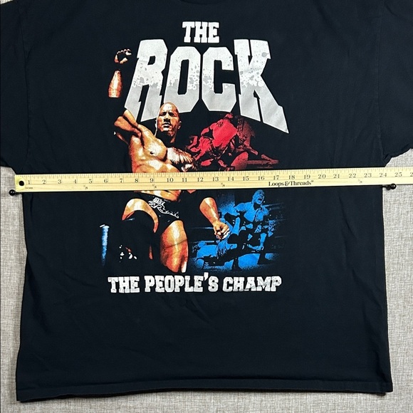 WWE The Rock Black Graphic Tee - Picture 4 of 6
